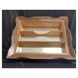 Framed, mirrored wall shelf