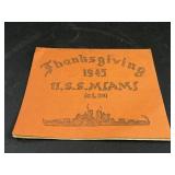 1945 USS Miami Navy remembrance book