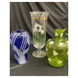 3 Glass Vases