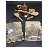 2 Framed Pictures And Vintage Collectibles