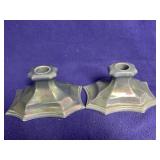 Cowan Pottery glazed ceramic candle holders