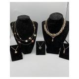 Gorgeous lot of costume jewelry. All gold toned