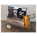 Sanborn air compressor, 3 hp silver bullet three.