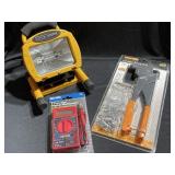 Garage lot with luminar Work Halogen lights,