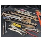 Lot of misc tools like wrenches, hammer and more.