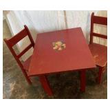 Kids table with 2 chairs- measures 20"x25"17"