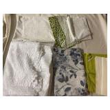 Table cloths, fabric and plastic
