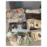 Quantity Ephemera - paper dolls, valentine cards,