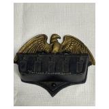 Vintage Wilton Cast Iron Match Safe Holder