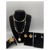 Assortment of pretty costume jewelry