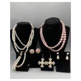 Assortment of beautiful costume jewelry including