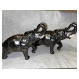 Pair of 10 inch elephant figurines