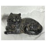 Cast Iron Cat Door Stop 10" long