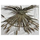 Large Vintage Metal Wheat Sheaf Wall