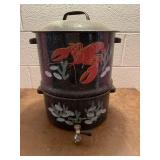 Vintage Jumbo 3 Piece Lobster / Clam Steamer Pot