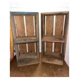 (2) Wood Storage/shipping crates