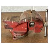 Bench vice measures 12 inches long one closed and