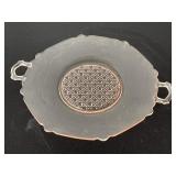 Depression glass platter measures 13 inches
