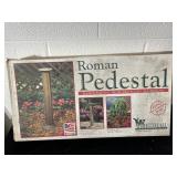 Roman pedestal handcrafted from recycled aluminum