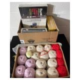 Two boxes of craft supplies