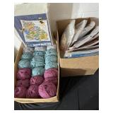 Two boxes of craft supplies
