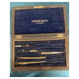 Drawing Instruments with Mahogany Case