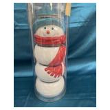 Stacking  snowman cookie jar