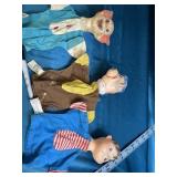 Vintage hand puppets including one from