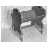 Small painted wood Bookshelf 17" tall