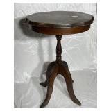 Small Scalloped Pedestal Table 24" tall