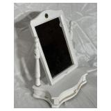Small Painted Wood Dresser-top Mirror w/Drawer