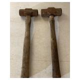 Two mallets one Weighs 3 pounds the other one is