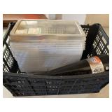 Three full of garage items including chalk paint