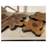 Three slabs of Florida Cypress, drilled so I can