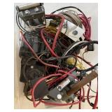 Miscellaneous tote of wires connectors in tools