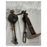 Spark Plug Cleaner and Old Car Jack