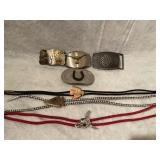 Belt buckles with Bolo ties.