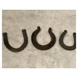 3 Novelty horse shoes,  Two of them