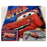 CARS movie lot. Has blanket and 2 pieces to hang