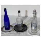 Home made bird feeders.