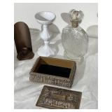 Misc lot including decanter, dishes and more