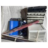 Lot of Storage/Sorting containers, Wrapping Paper,