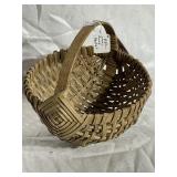 Small Round Split Oak Handled Basket