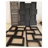 Lot with three picture frame collages and a