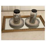 Birdfeeders made out of old mason jars. Also