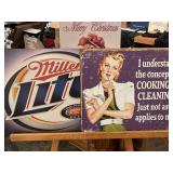 Lot of 3 metal signs