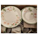 Dish set of plates, bowls and cups.