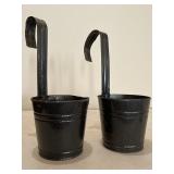 4 Metal flower baskets