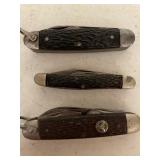 Eagle Scout knife with 2 other vintage knives.