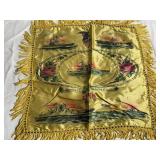 Vintage WWII era sweetheart pillowcase. The silk